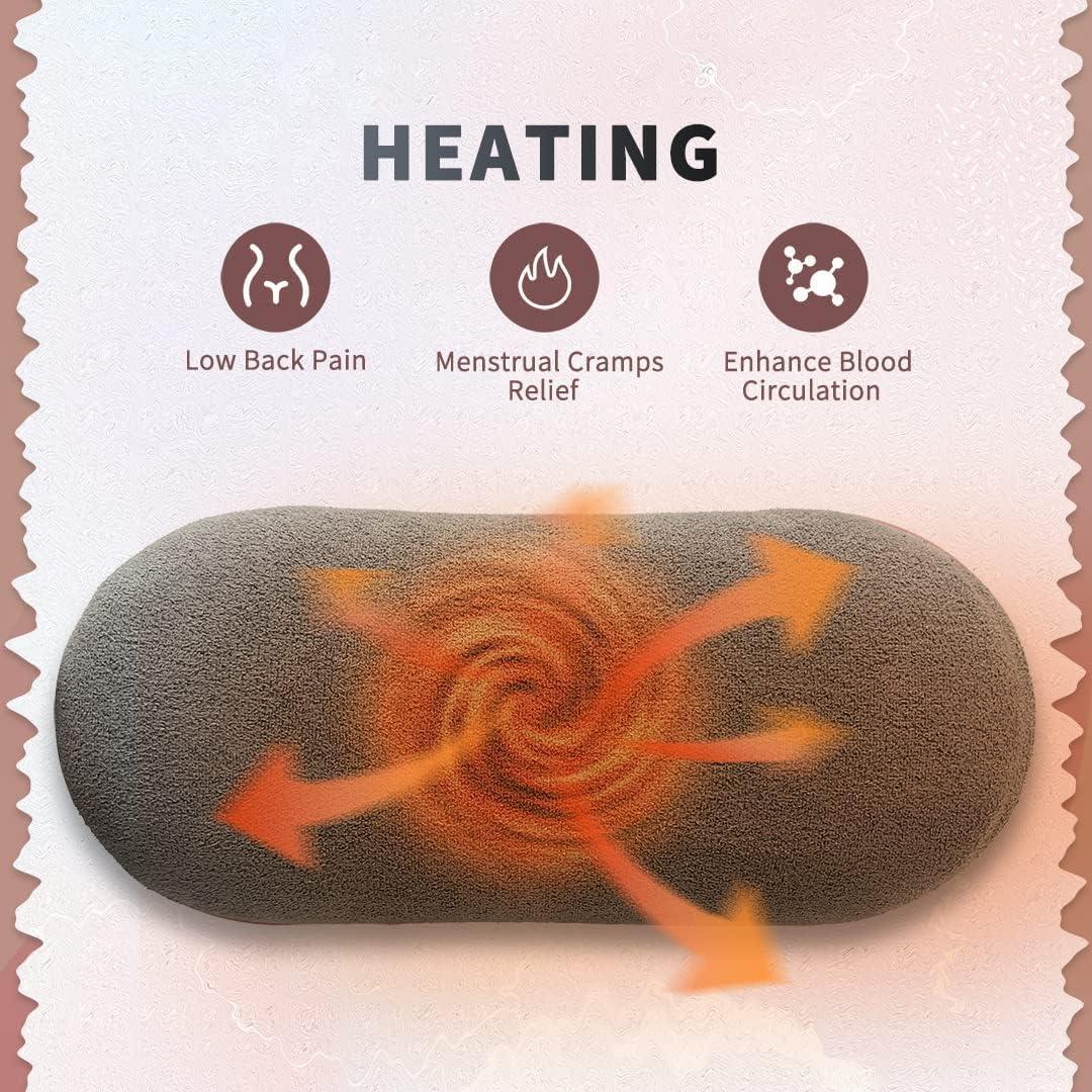 Period Cramp Relief Massager & Heating Pad, Rose