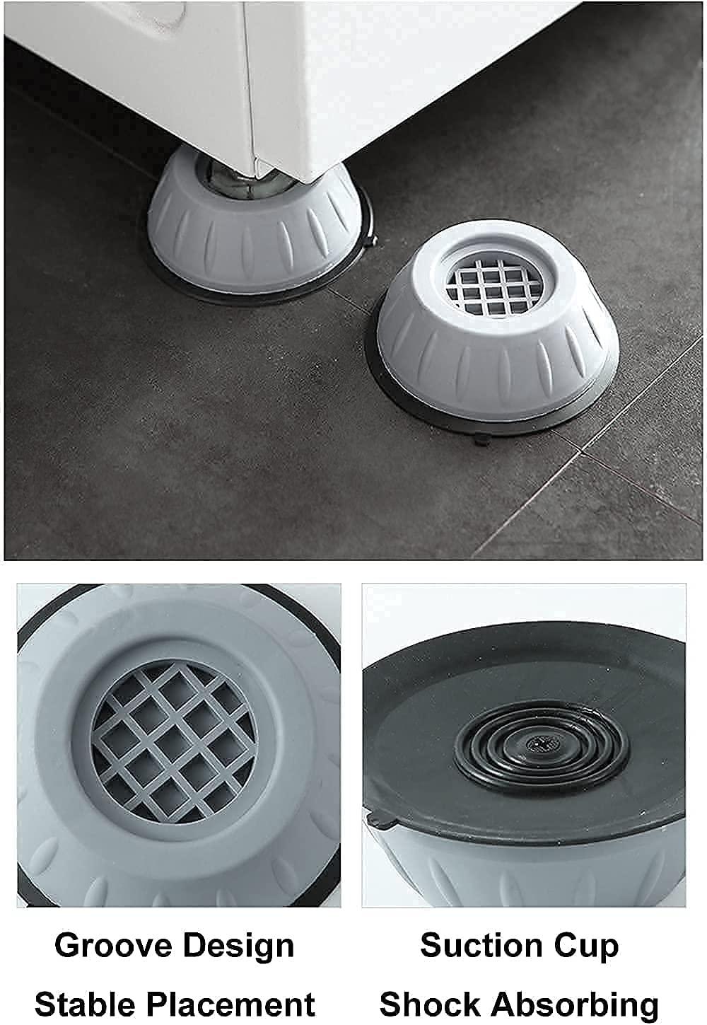Anti-Vibration Pads for Washing Machine & Furniture (Set of 4)