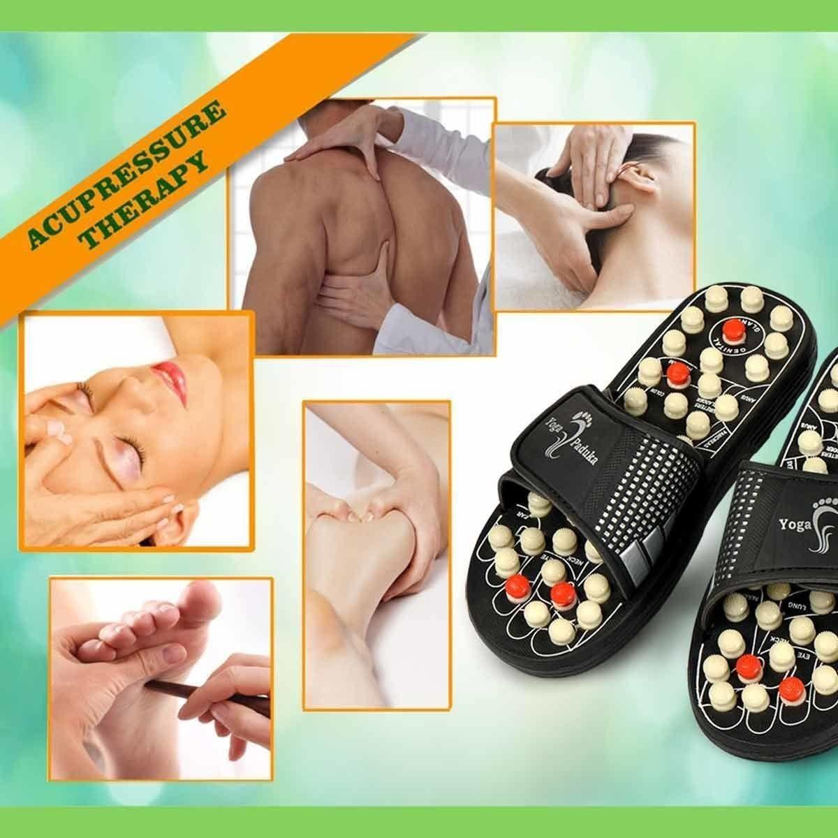 Acupressure and Magnetic Therapy Paduka Slippers for Full Body Blood Circulation Unisex