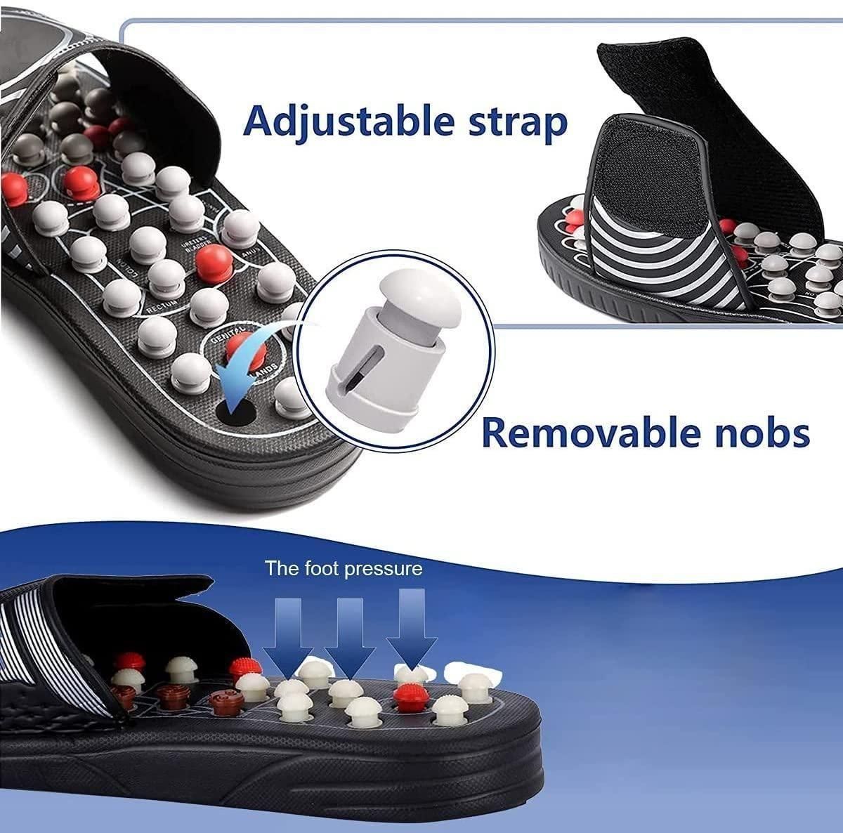 Acupressure and Magnetic Therapy Paduka Slippers for Full Body Blood Circulation Unisex