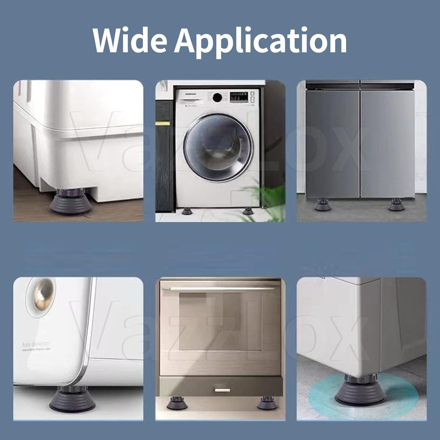 Anti-Vibration Pads for Washing Machine & Furniture (Set of 4)