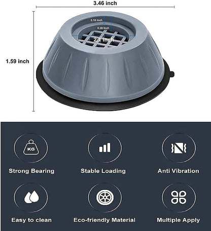 Anti-Vibration Pads for Washing Machine & Furniture (Set of 4)
